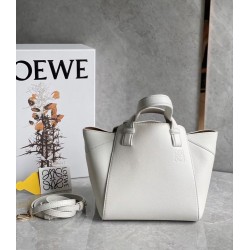 Loewe Hammock Nugget Bag In White Calfskin 400