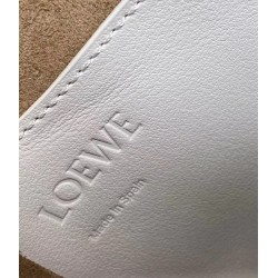 Loewe Hammock Nugget Bag In White Calfskin 400