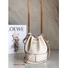 Loewe Small Balloon Bucket Bag In White Calfskin 460