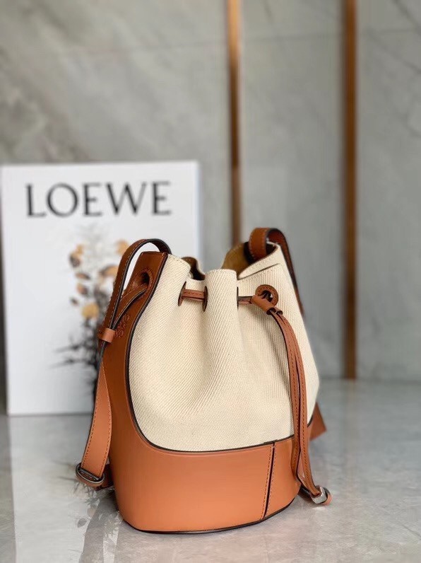 Loewe Small Balloon Bucket Bag In Canvas 725