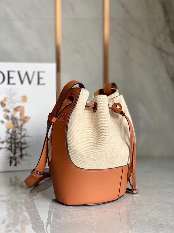 Loewe Small Balloon Bucket Bag In Canvas 725