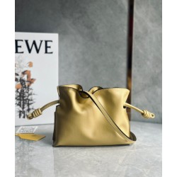 Loewe Flamenco Clutch Bag In Dark Butter Calfskin 765