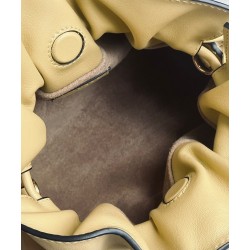 Loewe Flamenco Clutch Bag In Dark Butter Calfskin 765