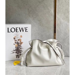 Loewe Flamenco Clutch In White Nappa Leather 795