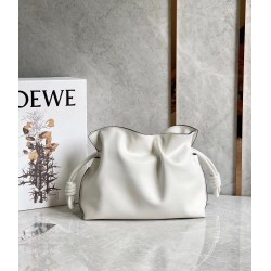 Loewe Flamenco Clutch In White Nappa Leather 795