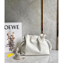 Loewe Flamenco Clutch In White Nappa Leather 795