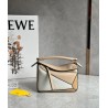 Loewe Puzzle Mini Bag In White/Warm Desert Calfskin 827