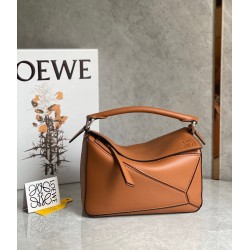 Loewe Puzzle Small Bag In Tan Classic Calfskin 944