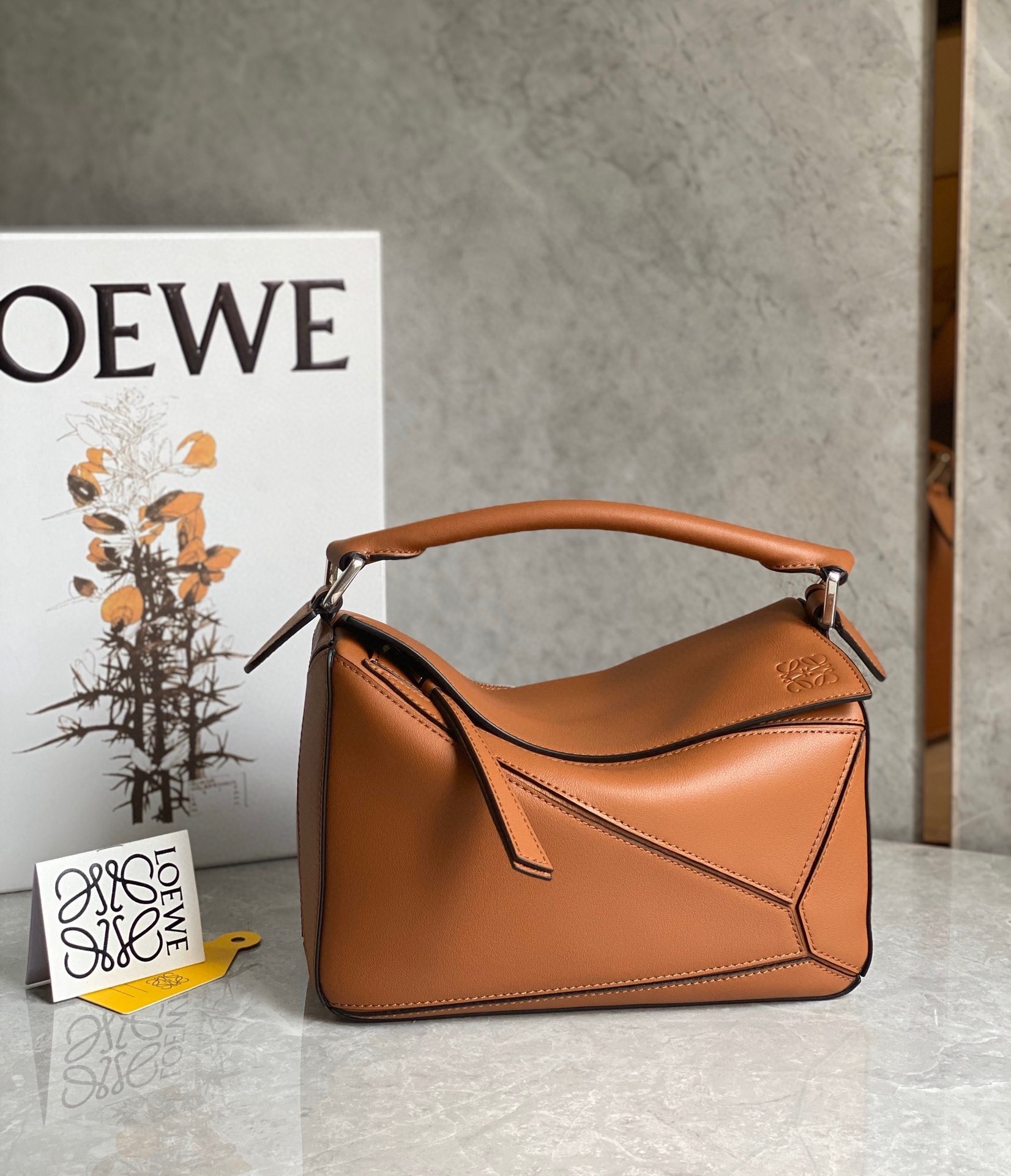 Loewe Puzzle Small Bag In Tan Classic Calfskin 944