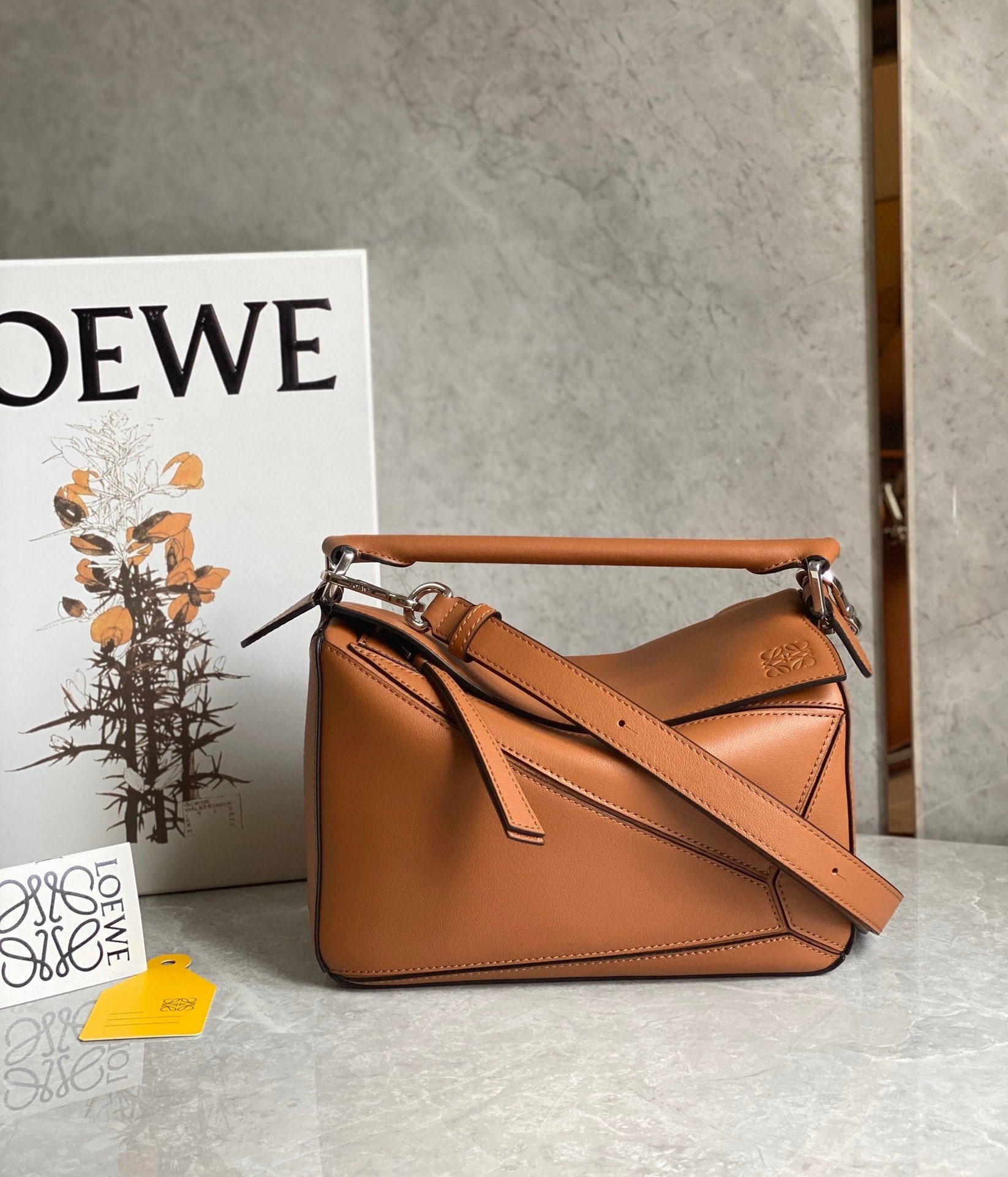 Loewe Puzzle Small Bag In Tan Classic Calfskin 944