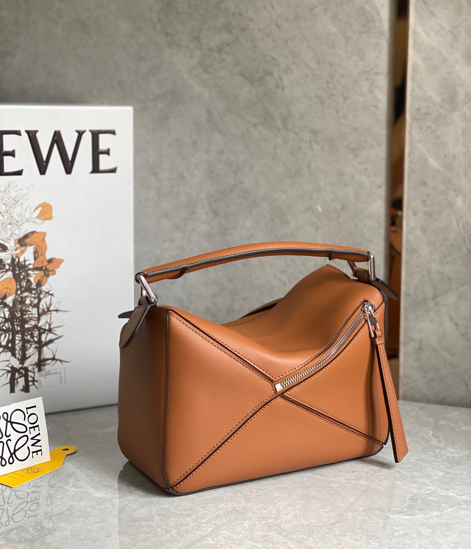 Loewe Puzzle Small Bag In Tan Classic Calfskin 944