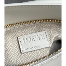 Loewe Puzzle Edge Small Bag In White Satin Calfskin 971