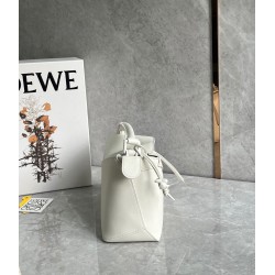 Loewe Puzzle Edge Small Bag In White Satin Calfskin 971