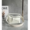 Loewe Puzzle Edge Small Bag In White Satin Calfskin 971