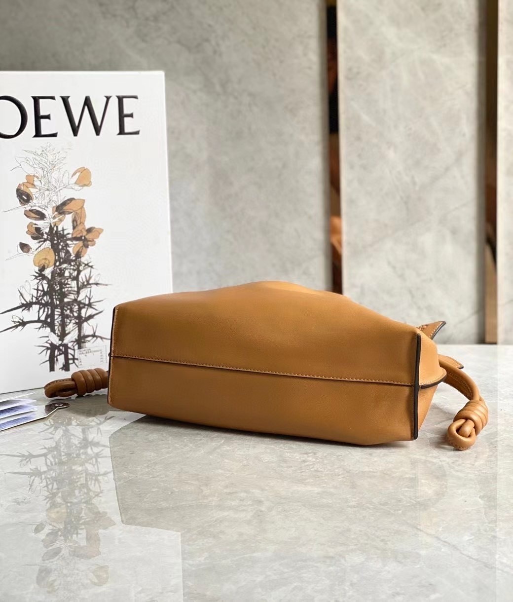 Loewe Flamenco Clutch In Brown Nappa Leather 998