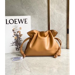 Loewe Flamenco Clutch In Brown Nappa Leather 998