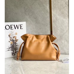 Loewe Flamenco Clutch In Brown Nappa Leather 998