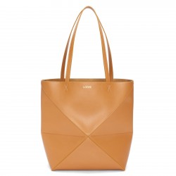 Loewe Large Puzzle Fold Tote Bag in Tan Calfskin 032