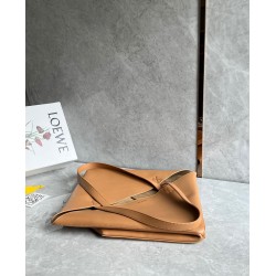 Loewe Large Puzzle Fold Tote Bag in Tan Calfskin 032