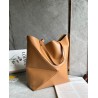 Loewe Large Puzzle Fold Tote Bag in Tan Calfskin 032