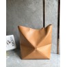 Loewe Large Puzzle Fold Tote Bag in Tan Calfskin 032