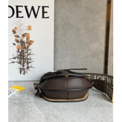 Loewe Mini Gate Dual Bag In Chocolate Calfskin 065