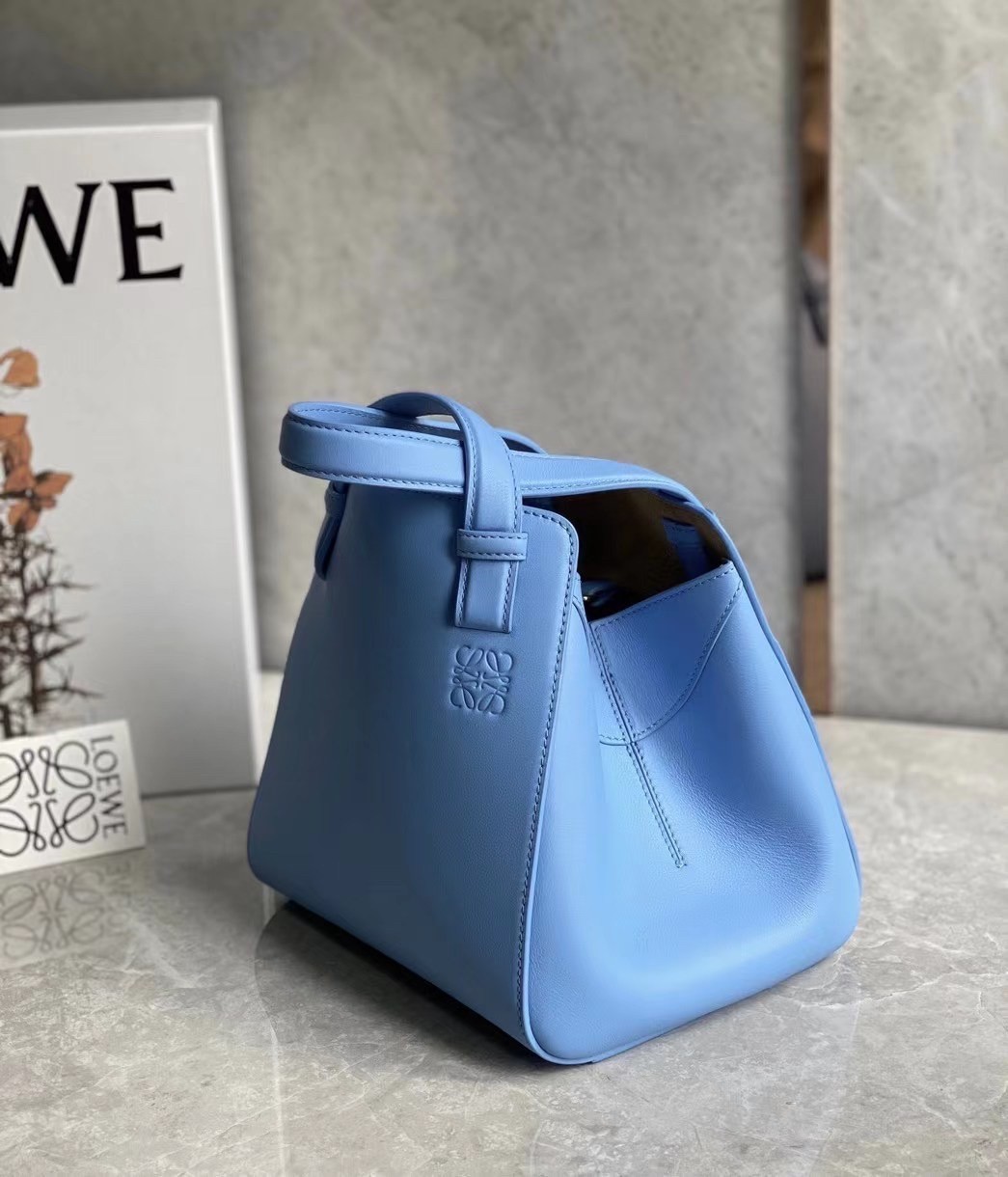 Loewe Hammock Nugget Bag In Celestine Blue Calfskin 120