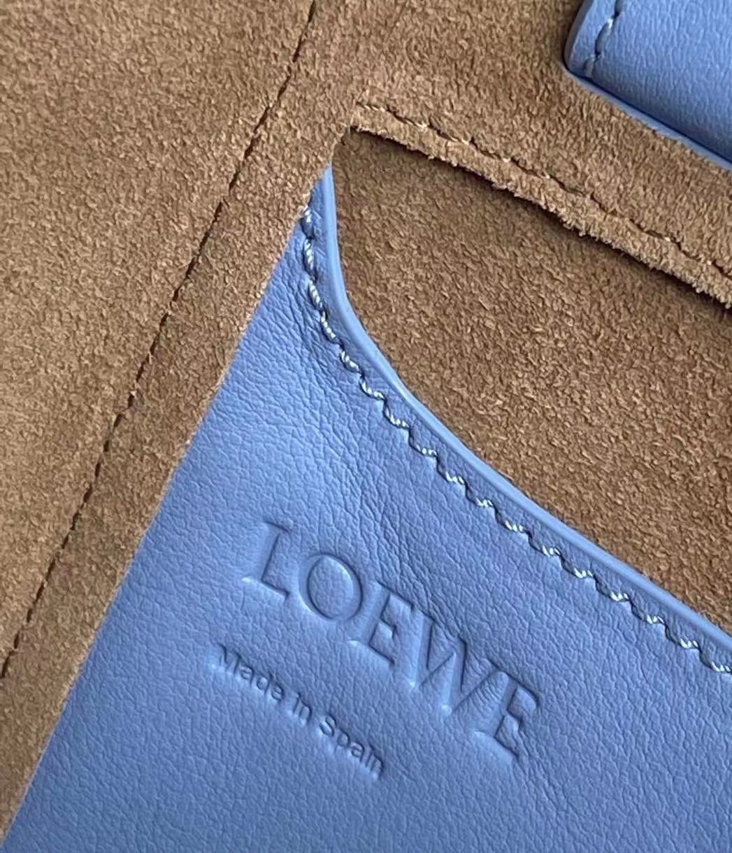 Loewe Hammock Nugget Bag In Celestine Blue Calfskin 120