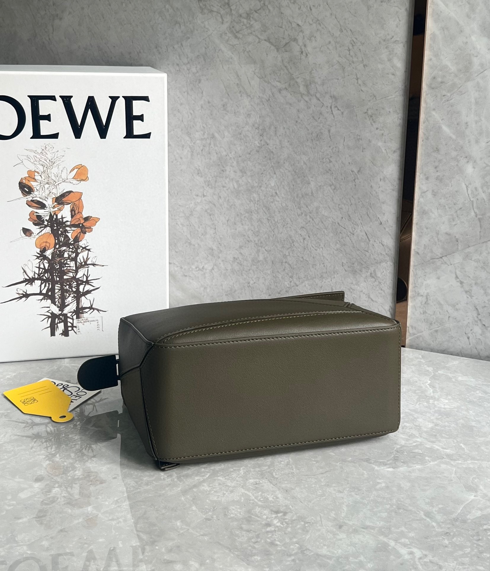 Loewe Puzzle Small Bag In Dark Green Classic Calfskin 196