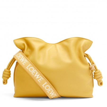 Loewe Flamenco Clutch Bag In Pale Yellow Leather 264