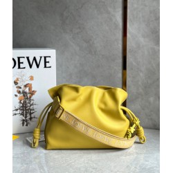 Loewe Flamenco Clutch Bag In Pale Yellow Leather 264