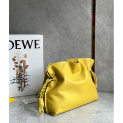 Loewe Flamenco Clutch Bag In Pale Yellow Leather 264