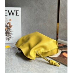 Loewe Flamenco Clutch Bag In Pale Yellow Leather 264