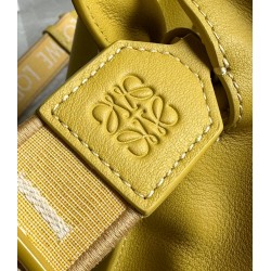 Loewe Flamenco Clutch Bag In Pale Yellow Leather 264