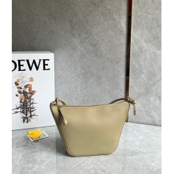 Loewe Mini Hammock Hobo Bag in Clay Green Calfskin  316