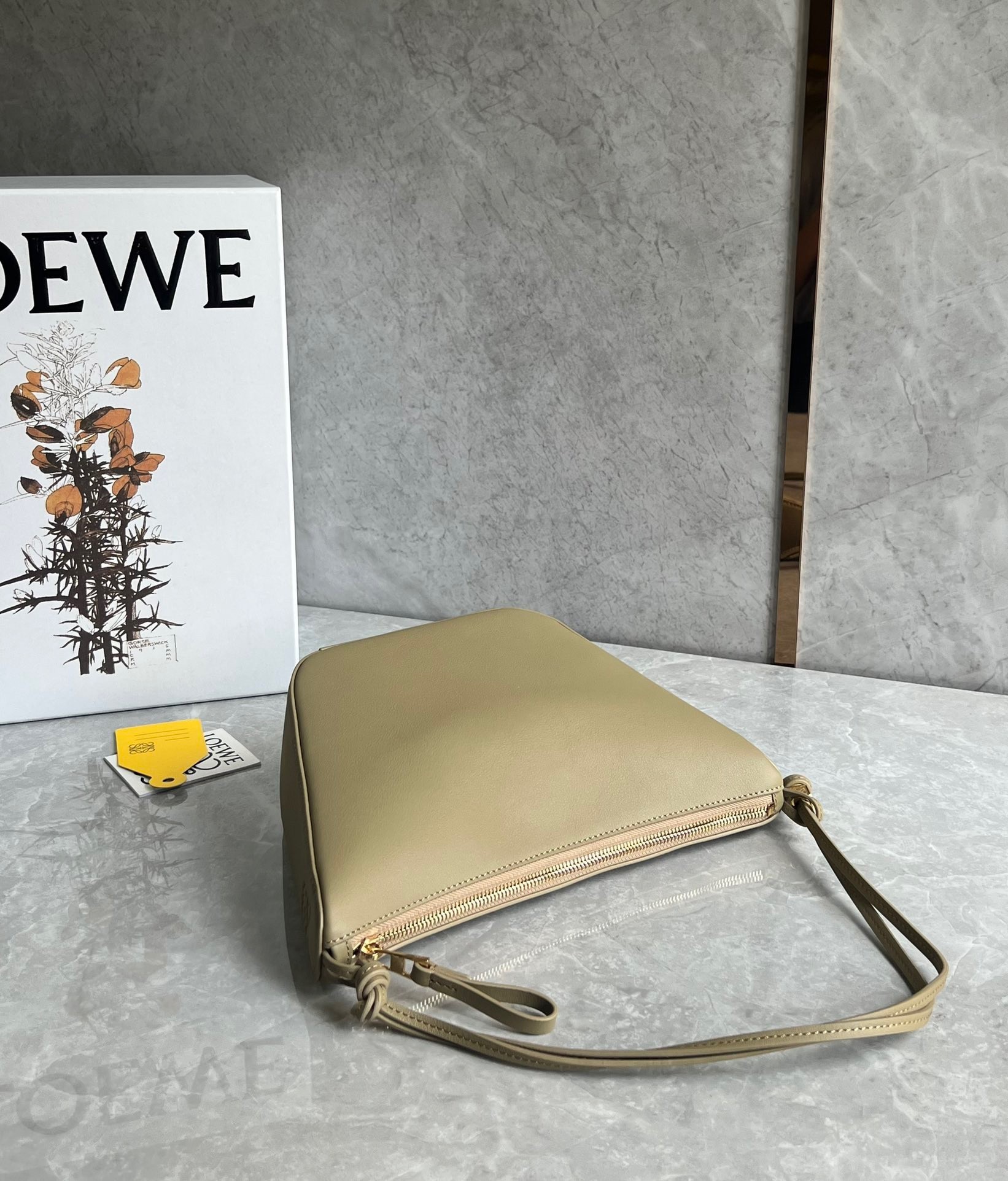 Loewe Mini Hammock Hobo Bag in Clay Green Calfskin  316