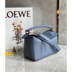 Loewe Puzzle Small Bag In Atlantic Blue Calfskin Leather 459