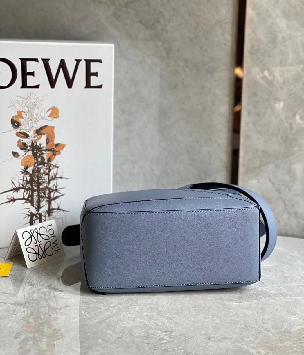 Loewe Puzzle Small Bag In Atlantic Blue Calfskin Leather 459