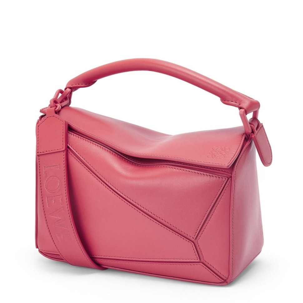 Loewe Puzzle Small Bag In Plumrose Satin Calfskin 485