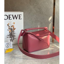 Loewe Puzzle Small Bag In Plumrose Satin Calfskin 485