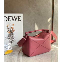 Loewe Puzzle Small Bag In Plumrose Satin Calfskin 485