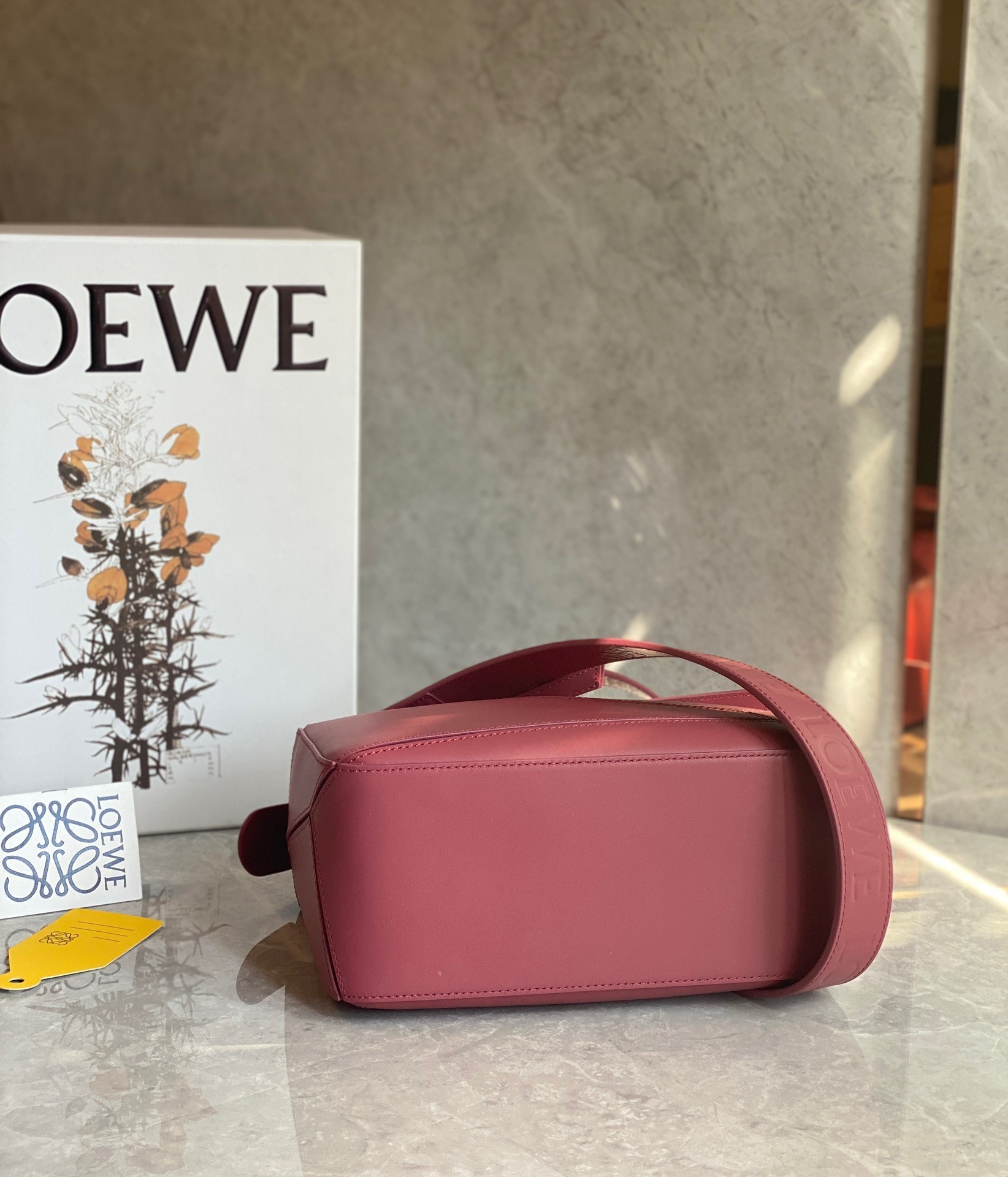 Loewe Puzzle Small Bag In Plumrose Satin Calfskin 485