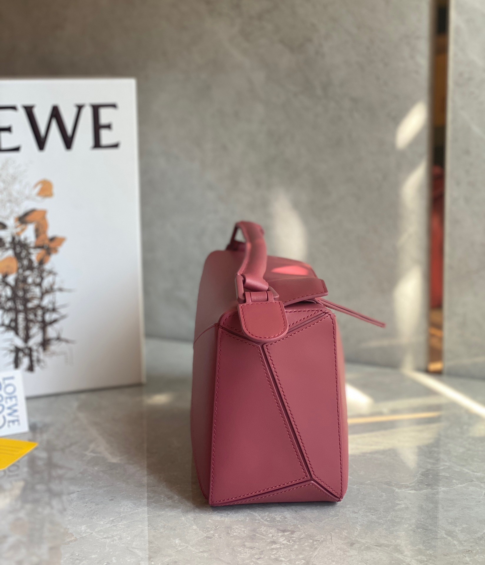 Loewe Puzzle Small Bag In Plumrose Satin Calfskin 485