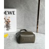 Loewe Mini Puzzle Fold Tote Bag in Dark Green Calfskin 511