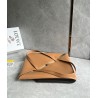 Loewe Large Puzzle Fold Tote Bag in Tan and Black Calfskin 582