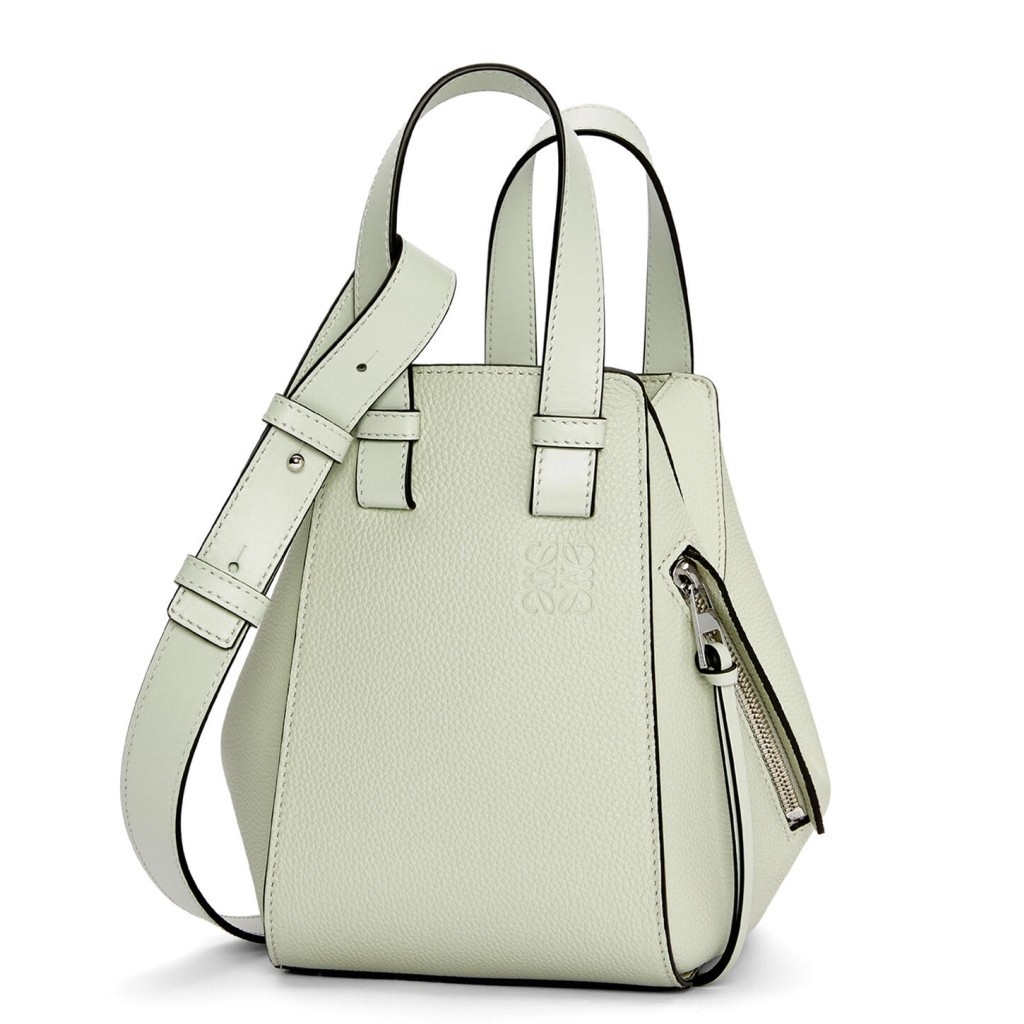 Loewe Compact Hammock Bag in Light Celadon Grained Calfskin 636