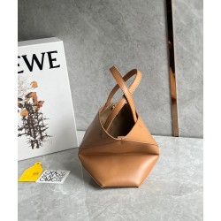 Loewe Mini Puzzle Fold Tote Bag in Tan Calfskin 895