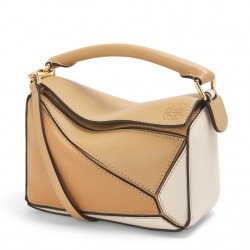 Loewe Puzzle Mini Bag In Dune/Warm Desert Calfskin 987