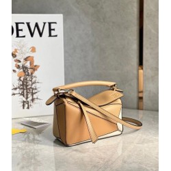 Loewe Puzzle Mini Bag In Dune/Warm Desert Calfskin 987