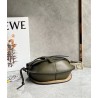 Loewe Small Gate Bag In Green Calfskin and Jacquard 037